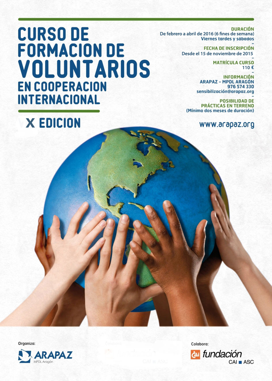 Curso de formación de voluntariado en cooperación internacional