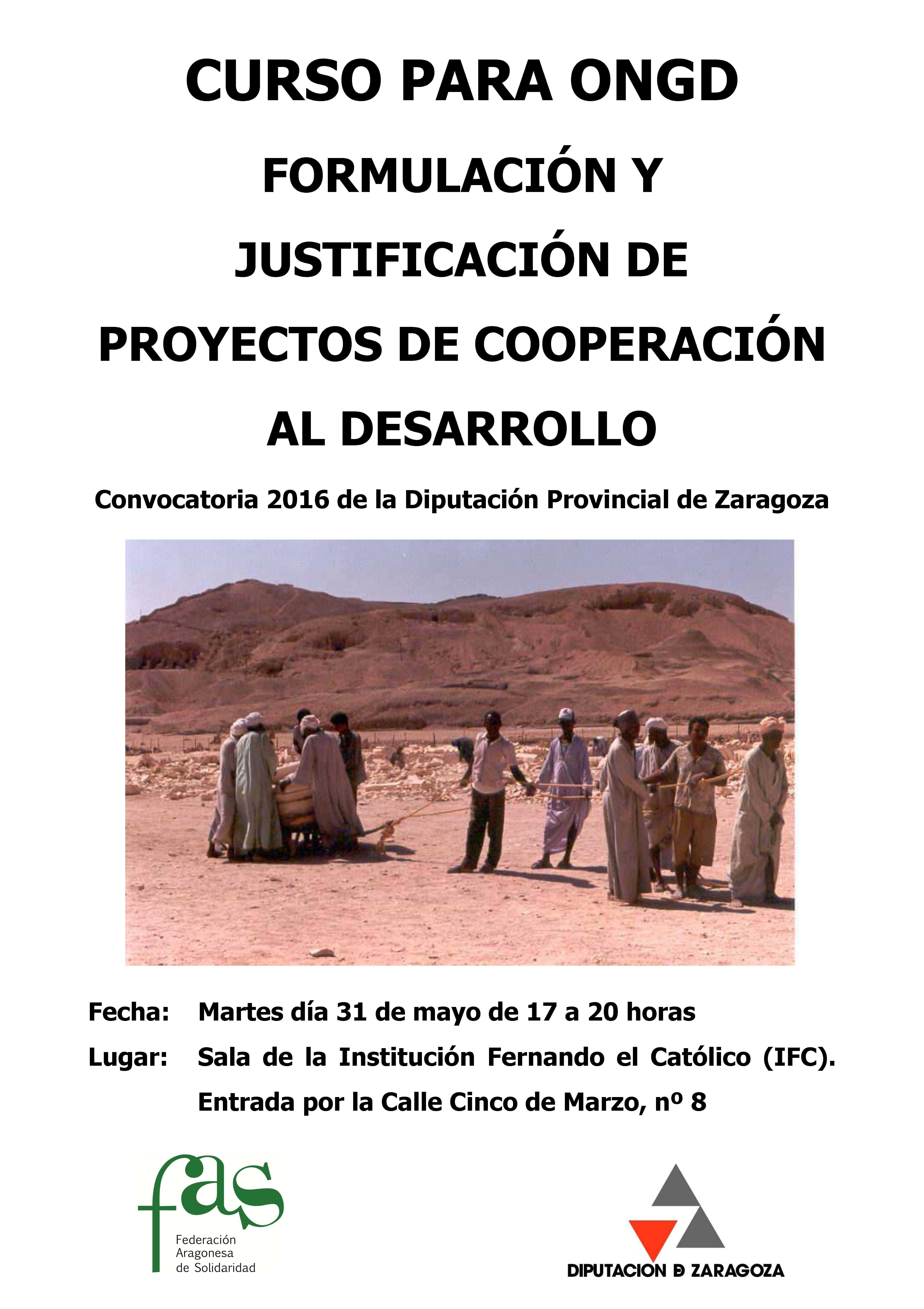 Formulación y Justificación de proyectos de Cooperación al Desarrollo