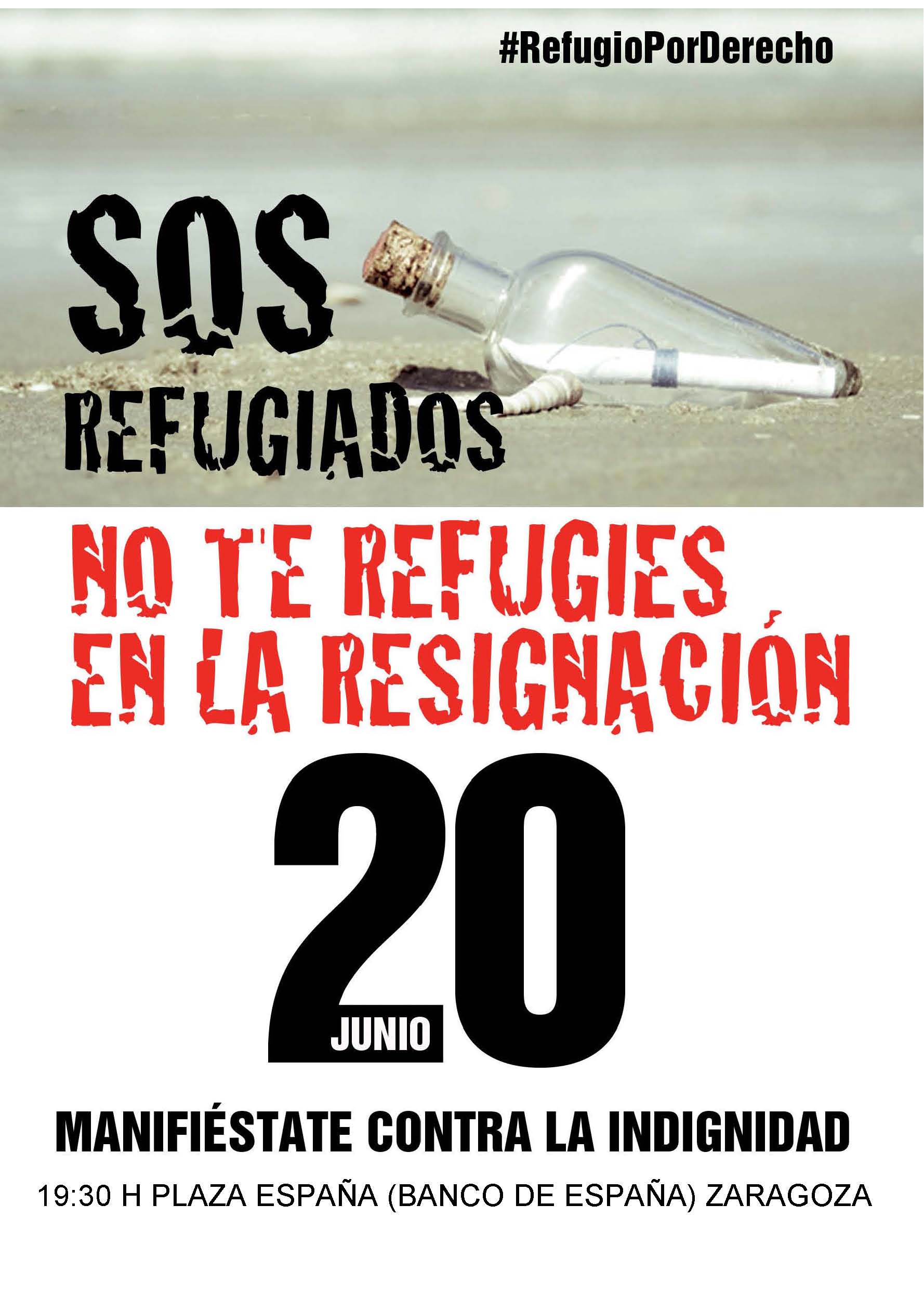 Manifestación en Zaragoza #RefugioPorDerecho